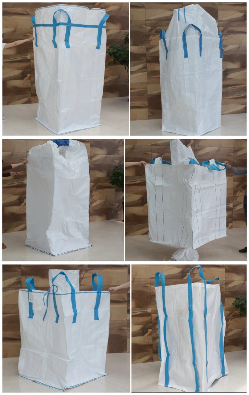 500 Kgs FIBC Bulk Bag Tubular Bigbags with T PE Liner with Flange